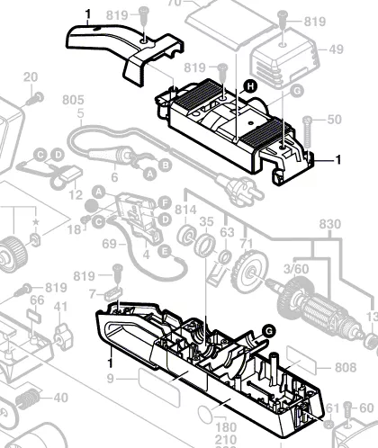 carter ponceuse à bande GBS 75 AE
